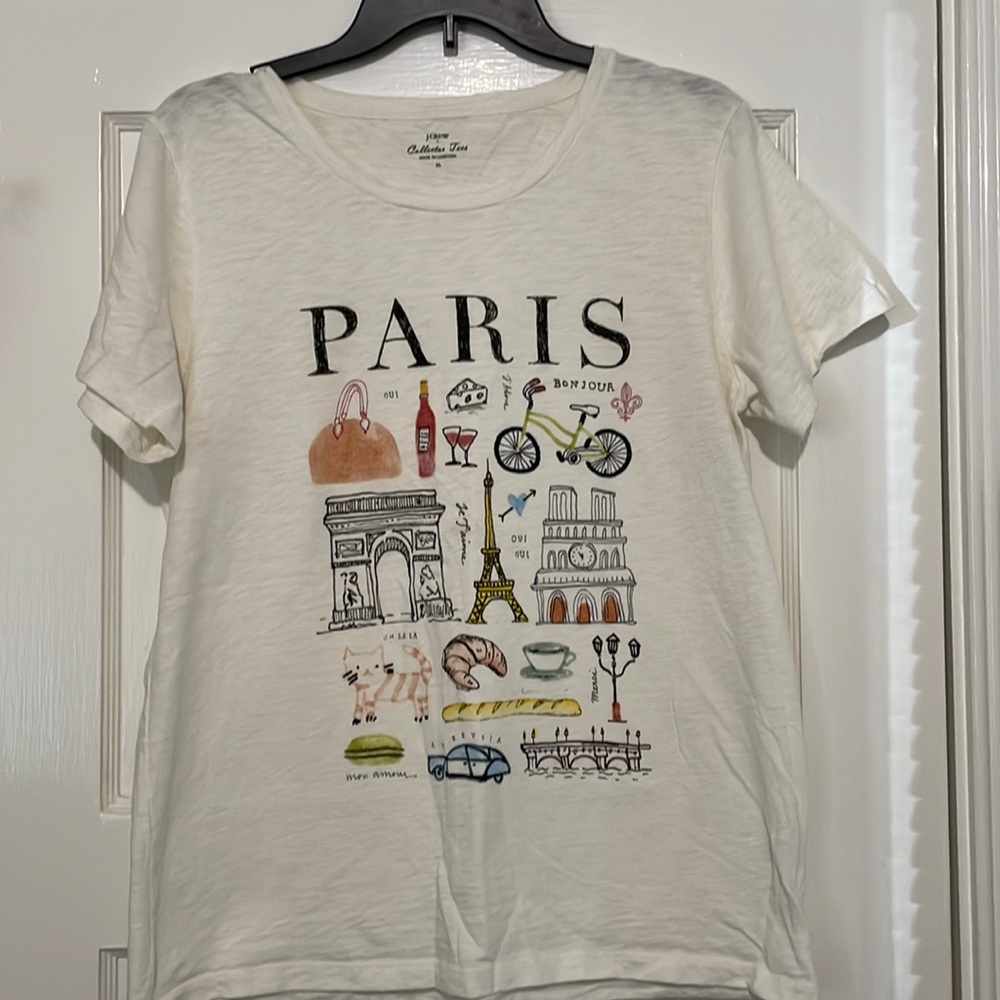J. Crew Paris Tshirt Size XL collectors edition  Only worn once